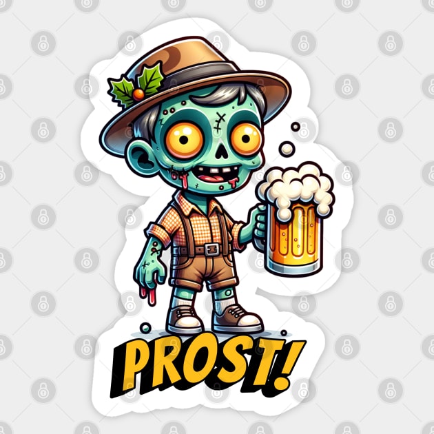 Oktoberfest Zombie Prost! Sticker by HolidayBug